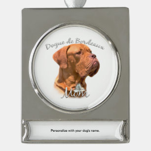 Dogue de Bordeaux mam 2 Verzilverd Banner Ornament