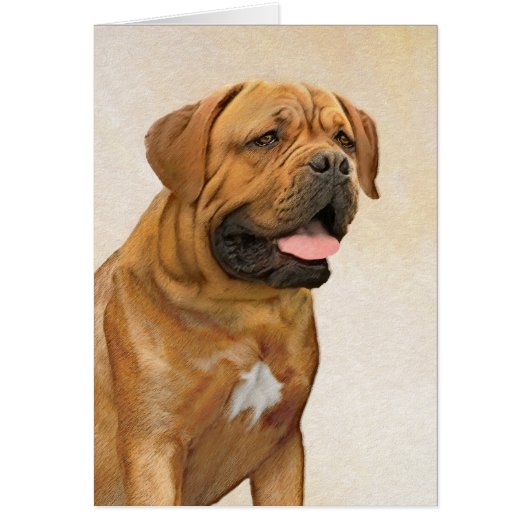 Dogue de Bordeaux Painting - Cute Original Dog Art (Voorkant)