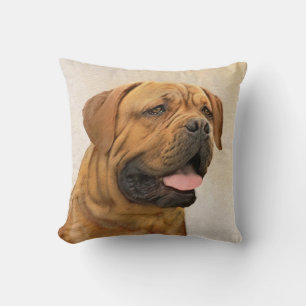 Dogue de Bordeaux Painting - Cute Original Dog Art Kussen