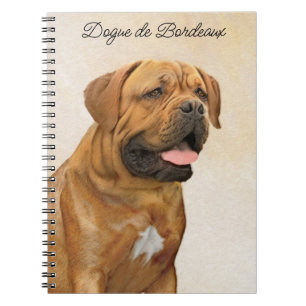 Dogue de Bordeaux Painting - Cute Original Dog Art Notitieboek