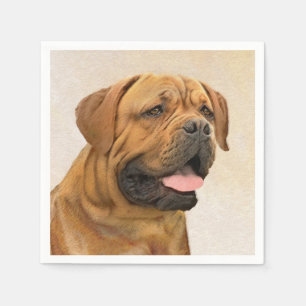 Dogue de Bordeaux Painting - Cute Original Dog Art Servet