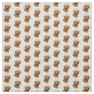 Dogue de Bordeaux Painting - Cute Original Dog Art Stof