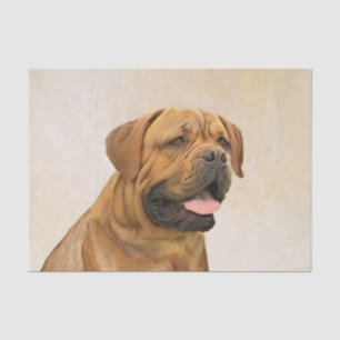 Dogue de Bordeaux Painting - Cute Original Dog Art Tissuepapier