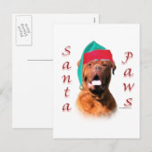 Dogue de Bordeaux Santa Paws Feestdagenkaart (Voorkant / Achterkant)