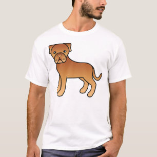 Dogue De Bordeaux Schattige Cartoon Hond T-shirt