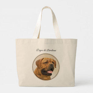 Dogue de Bordeaux Schilderen Originele Pet Dog Art Grote Tote Bag