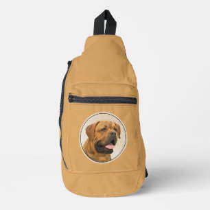 Dogue de Bordeaux Schilderen Originele Pet Dog Art Sling Bag