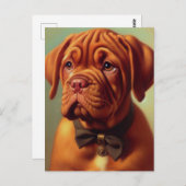 Dogue de Bordeaux Schilderij Briefkaart (Voorkant / Achterkant)
