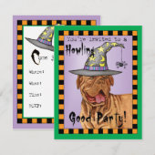 Dogue de Bordeaux Witch Invitation (Voorkant / Achterkant)