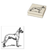 Doguit Deense dog Rubberstempel (Gestempeld)