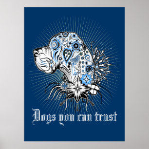 Doguitzwart Hart Poster