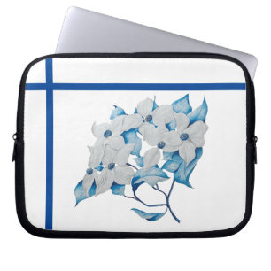 Dogwood Bloemen op een Laptophoes Laptop Sleeve
