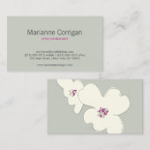 DOGWOOD BLOESEMS TAN/IVOOR VISITEKAARTJE (Voorkant / Achterkant)