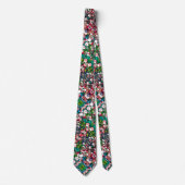  Dogwood Bloom Satin Floral Foulard Stropdas (Voorkant)