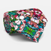 Dogwood Bloom Satin Floral Foulard Stropdas (Opgerold)