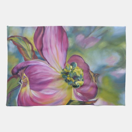 Dogwood Blossom Dish Towel Theedoek (Horizontaal)