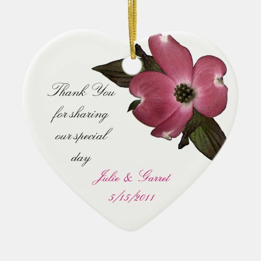 Dogwood Blossom / Favoriet Keramisch Ornament (Voorkant)