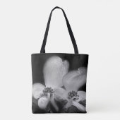 Dogwood Blossom in zwart-wit Draagtas (Achterkant)