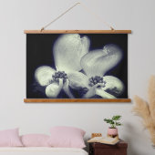 Dogwood Blossom in zwart-wit Hangend Wandkleed (Slaapkamer)