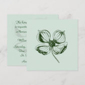 Dogwood Blossom Wedding Invitation Kaart (Voorkant / Achterkant)