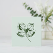 Dogwood Blossom Wedding Invitation Kaart (Staand voorkant)
