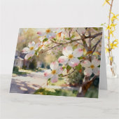 Dogwood Blossoms Study C In Watercolor Kaart (Gele Bloem)