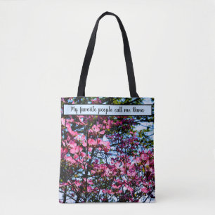 Dogwood Bouw cadeau voor haar bloeiende roze Draagtas