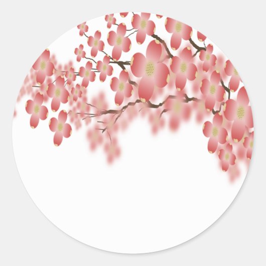 Dogwood Design Ronde Sticker (Voorkant)