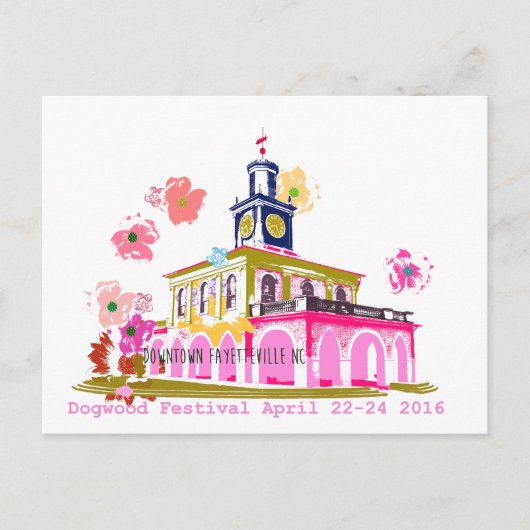Dogwood Festival 2016 in het centrum van Fayettevi Briefkaart (Voorkant)