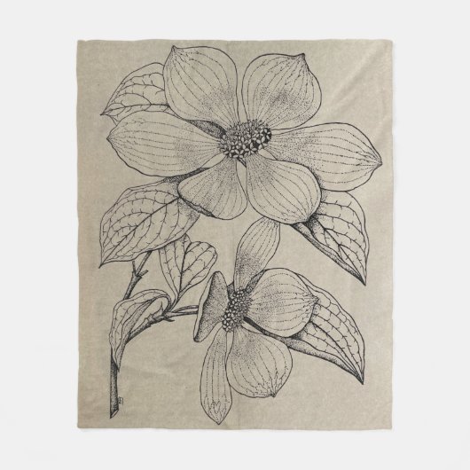 Dogwood Fleece Blanket Deken (Voorkant)