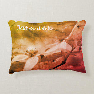 Dogwood Flower Black and White  Accent Kussen