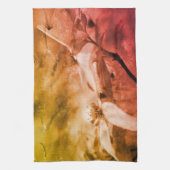 Dogwood Flower Black and White  Theedoek (Verticaal)