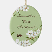 Dogwood Flower Floral Personalized Name Ornament (Rechts)