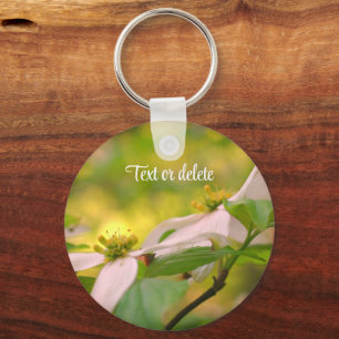 Dogwood Flower Pair, gepersonaliseerd Sleutelhanger