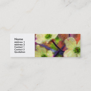 Dogwood Flower Profile Card Mini Visitekaartje