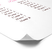 Dogwood Flower Wedding Seating Chart Poster (Hoek)