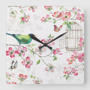 Dogwood Garden Vierkante Klok