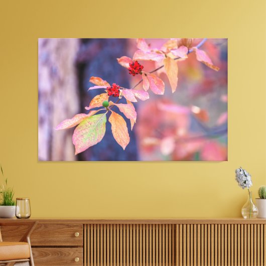 Dogwood in de herfst canvas afdruk (Insitu (Woonkamer))