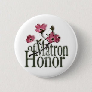 Dogwood/Matron of Honor Ronde Button 5,7 Cm