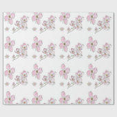 Dogwood Pattern on Wrapping Paper Cadeaupapier (Vlak)