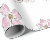 Dogwood Pattern on Wrapping Paper Cadeaupapier (Rol Hoek)
