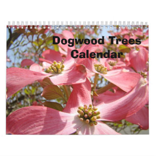 Dogwood Tree Calendar roze Dogwood Flowers art Kalender