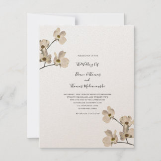 Dogwood Wedding Invitation Kaart