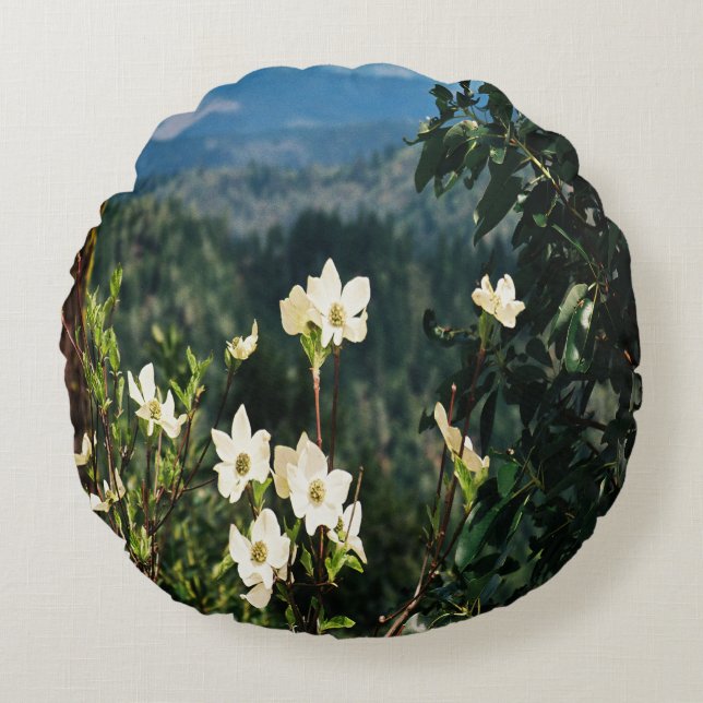 Dogwood's Blooming...... Rond Kussen (Voorkant)