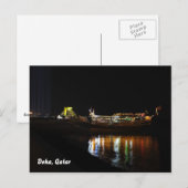 Doha-corniche bij nacht briefkaart (Voorkant / Achterkant)