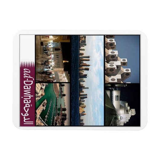 Doha - Mozaïek - Qatar - Magnet Magneet (Horizontaal)