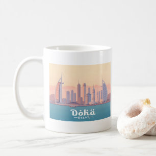 Doha Qatar Arabische Golf Pastelreizen Koffiemok