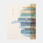 Doha, Qatar | City Skyline Fleece Deken (Voorkant)