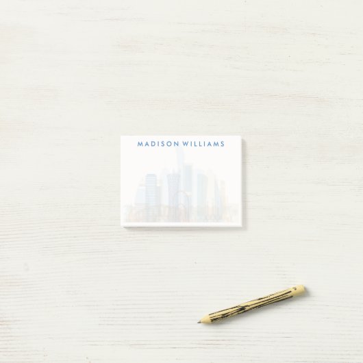 Doha, Qatar | City Skyline Post-it® Notes (Op bureau)