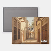 Doha Qatar Reizen Magneet (Voorkant / Achterkant)